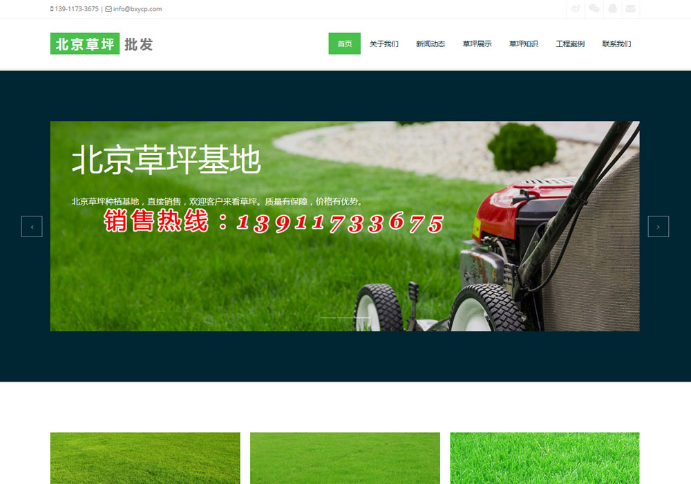 草坪种植批发销售wordpress主题