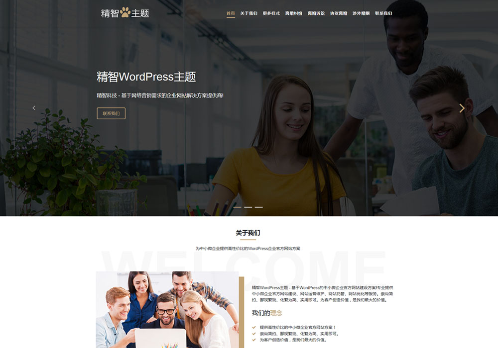 简洁大气WordPress律师主题