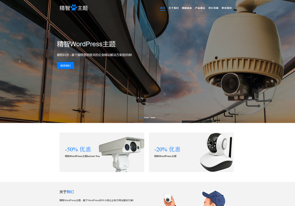 wordpress安防设备公司主题