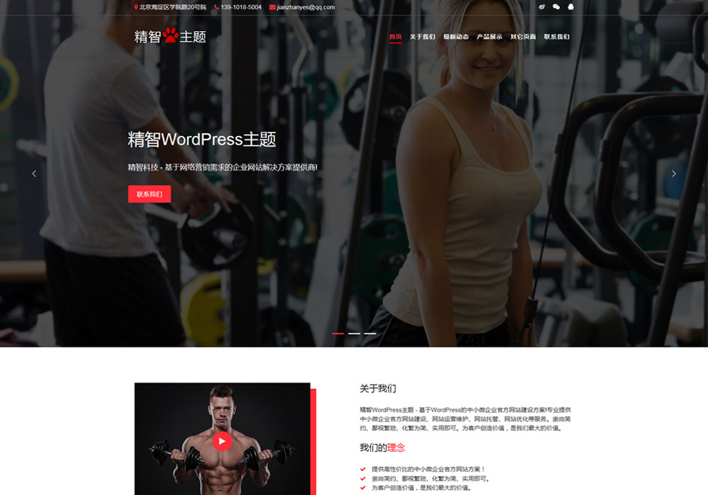 健身举铁wordpress主题