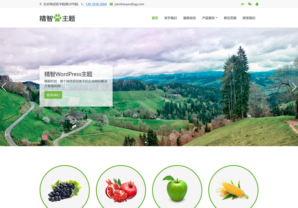 农产品土特产wordpress主题模板