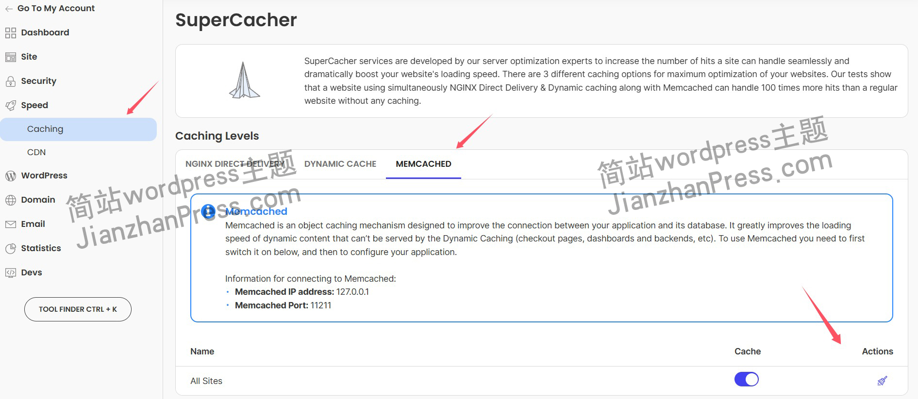 siteground主机缓存清理